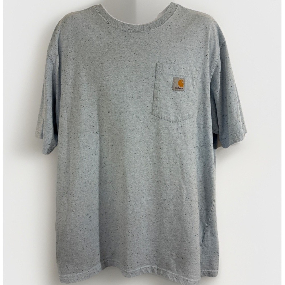 Carhartt K87 H67 Loose Fit XL Light Blue Nep Speckled Pocket T-Shirt SP 2022